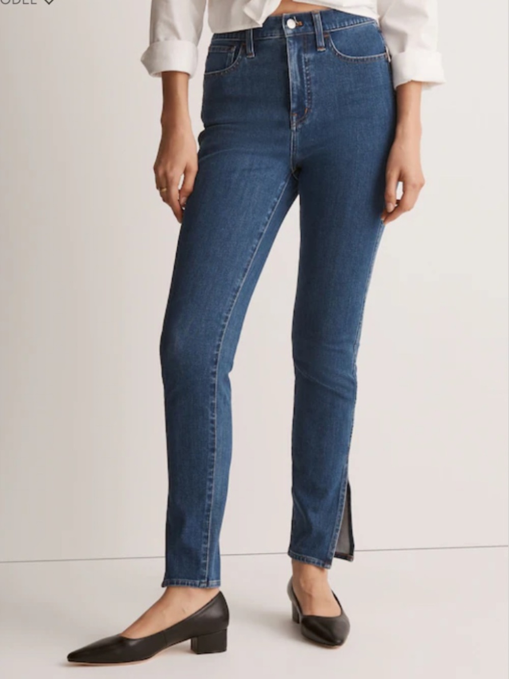 Madewell NWT 11" High-Rise RoadTripper Jeans Skinny Slit-Hem Edition 30